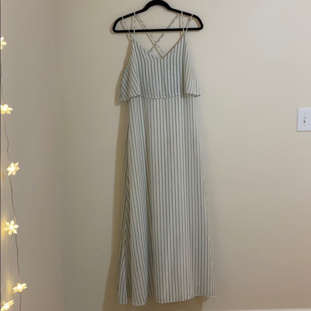 Ann Taylor Striped Maxi Dress